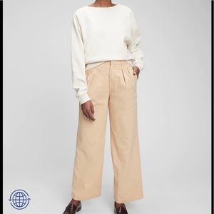 12T Tall, High Rise Pleated Wide-Leg Khakis with Washwell